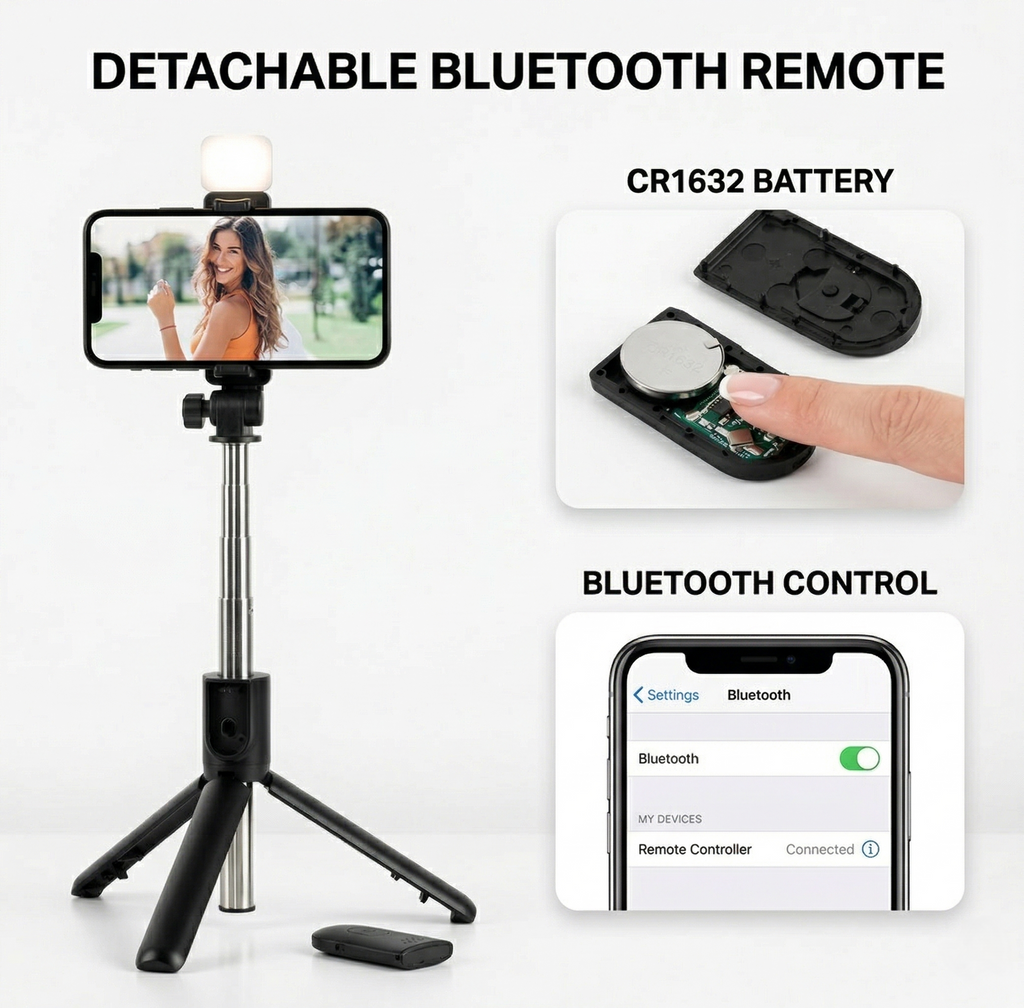 StudioPod™ | 4-in-1 Extendable Flash Tripod with Wireless Shutter Control