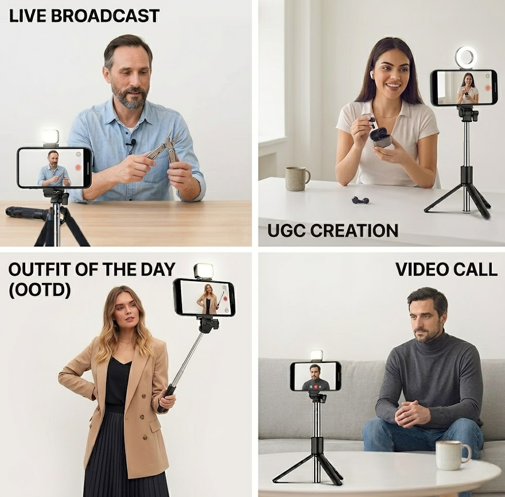 StudioPod™ | 4-in-1 Extendable Flash Tripod with Wireless Shutter Control